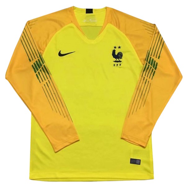 Maillot Football France ML Gardien 2018 Jaune